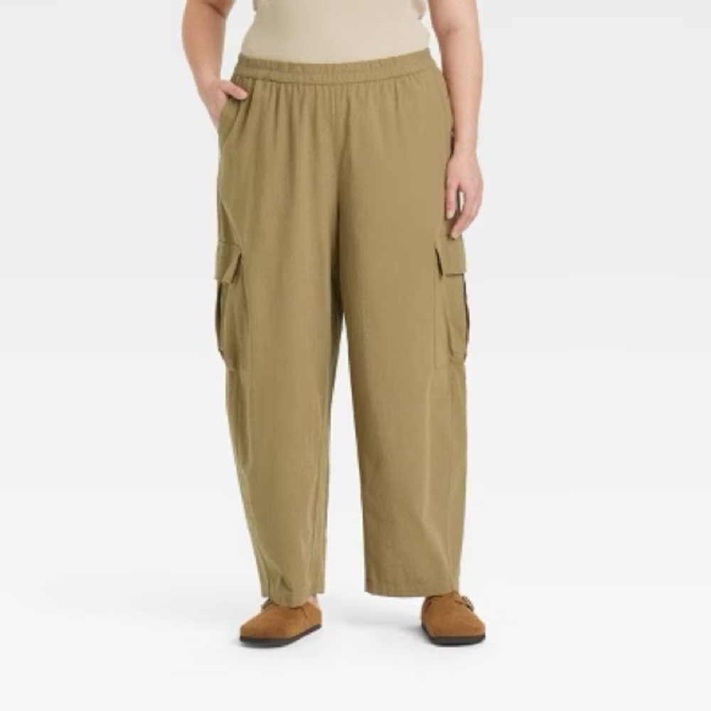 NWT Universal Thread Women's XS Straight Cargo Pockets Cotton Khaki pants
